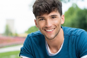 teen boy smiling