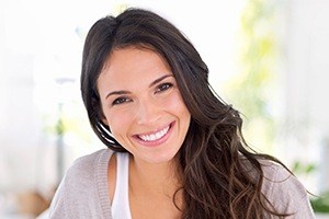 Woman with flawless smile