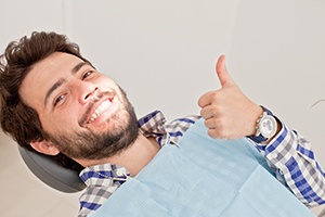 patient who is taking care of his smile and saving money