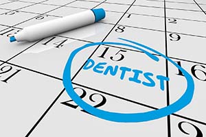 Calendar reminding you to visit your dentist