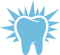 Animated tooth with sparkles icon