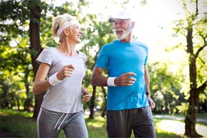 older couple exercising