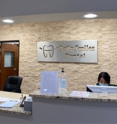 Front desk at dental office in Dallas